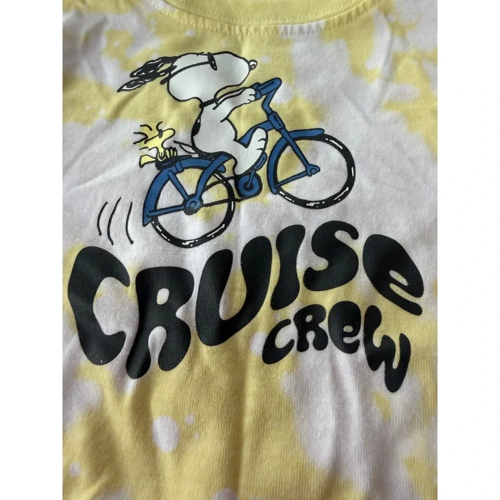 Garanimals x Peanuts Snoopy Cruise Crew Tie Dye Bodysuit 6-9M Yellow White Baby